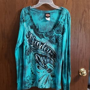 Ladies Harley Davidson Long Sleeve Shirt